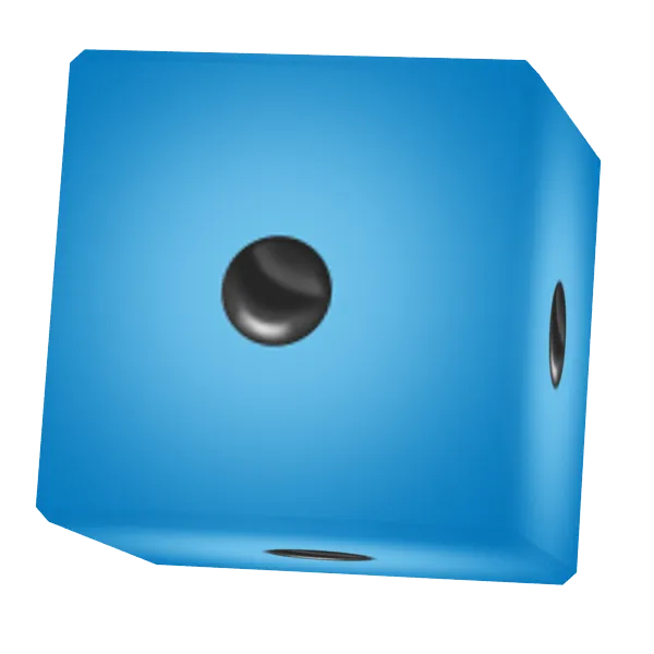 Rendered die, color 1