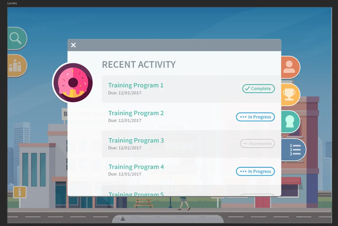Example training level artwork