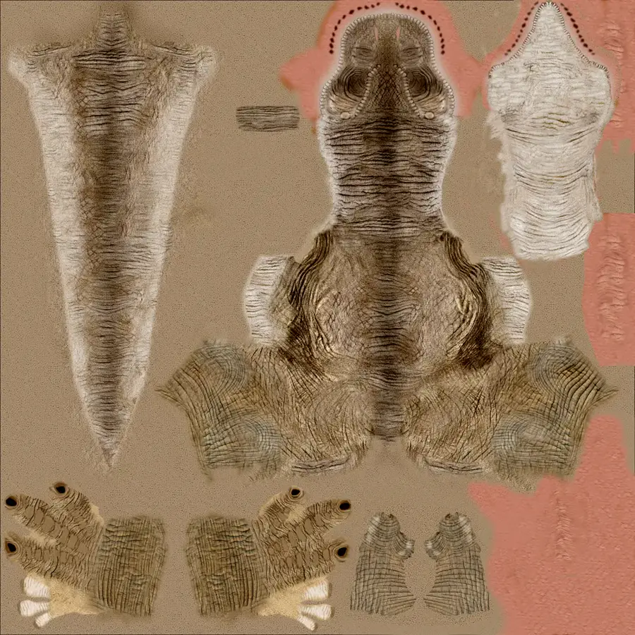 T-Rex skin texture map