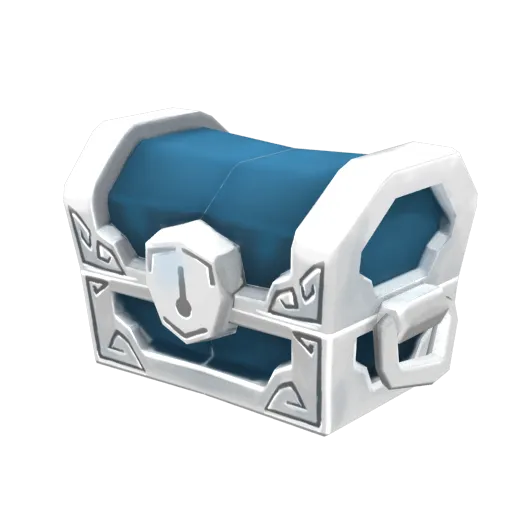 Silver loot chest render