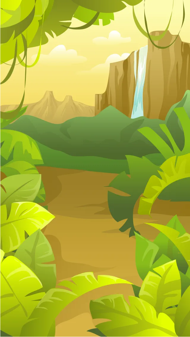 Painted jungle background art
