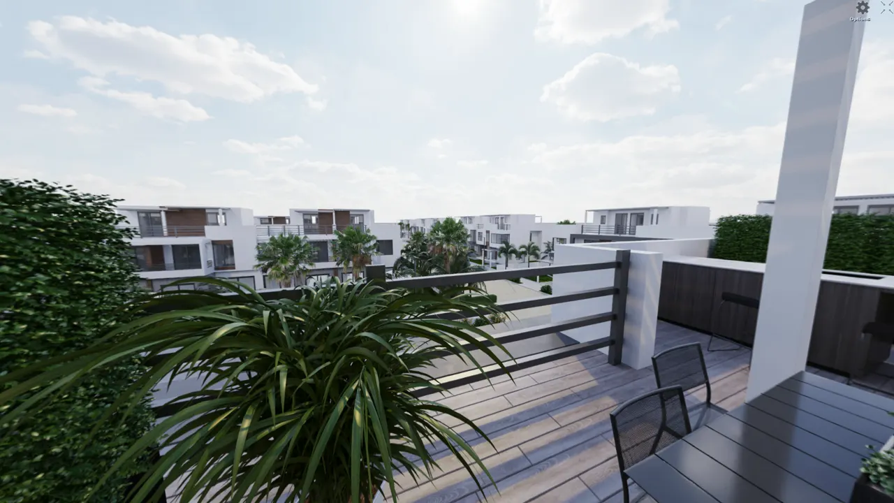 SODIC HDRP: rooftop terrace overlooking the development