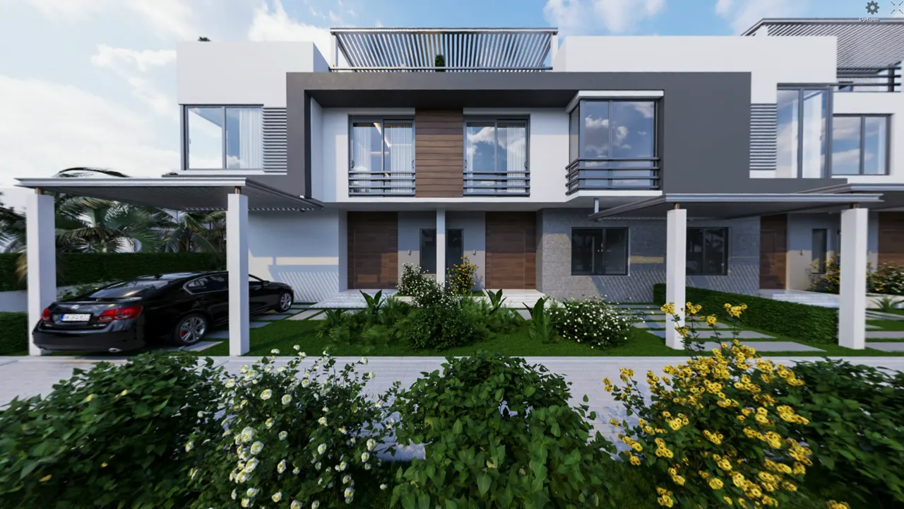 SODIC HDRP: villa driveway and garden path