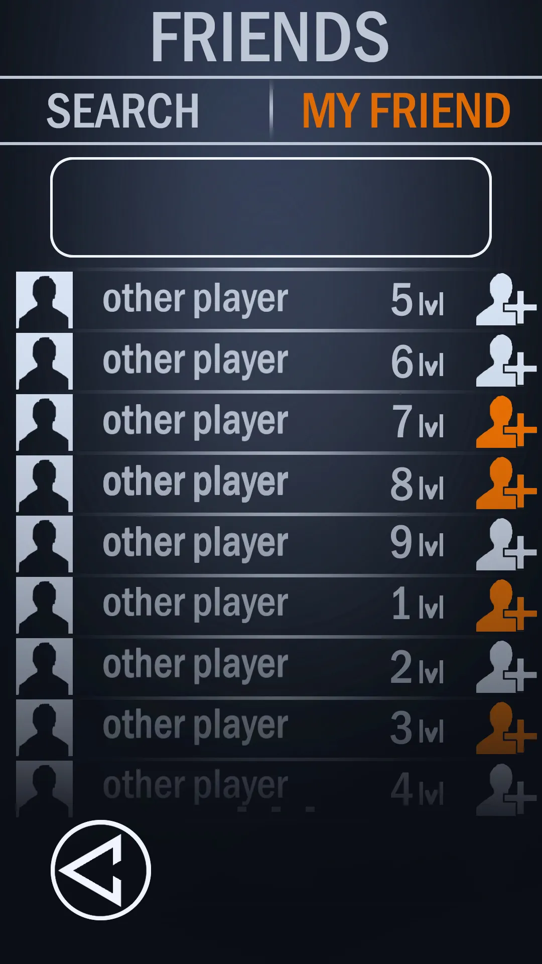 Arena of Honor: friends list