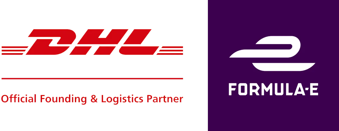 DHL x Formula E partnership branding used in the app