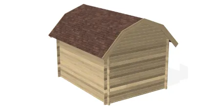 Gambrel roof style option render